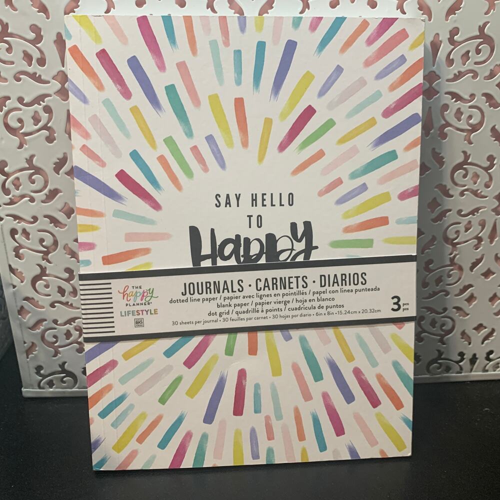 NIP Happy Planner journals notebooks 3 piece set dotted line paper 6x8 MAMBI
